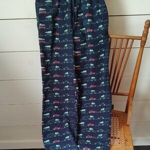 L.L. Bean Cotton Blend Pants Trucks Campers Trees Pockets